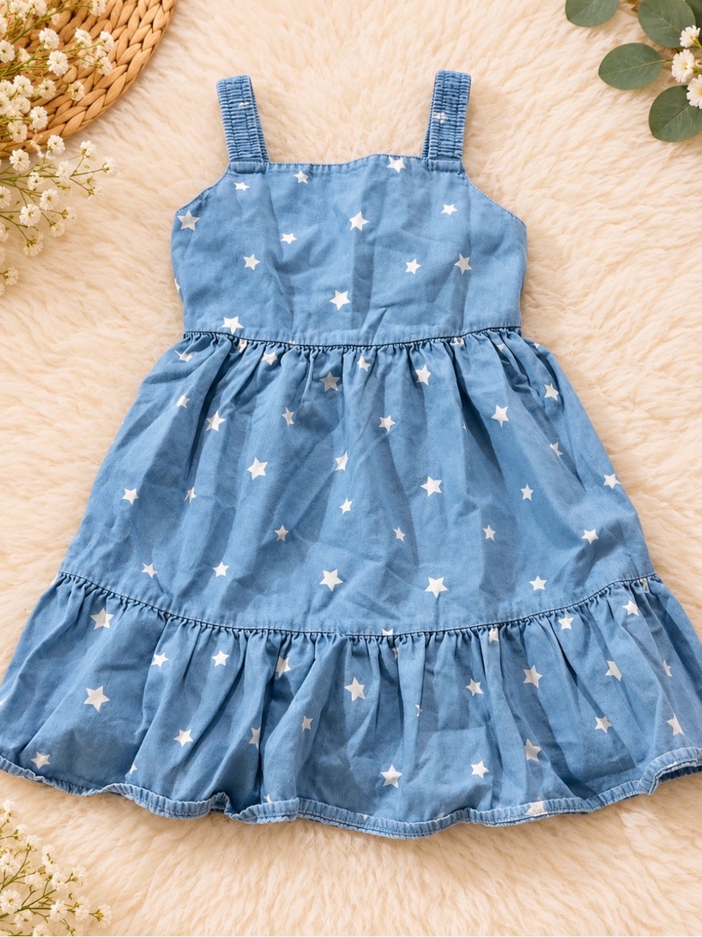 wonder nation Blue Star Print Sundress for Girls